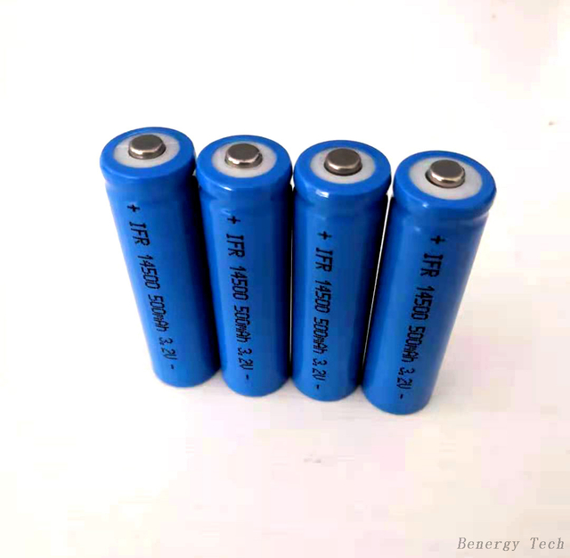 Lifepo4 Battery Cell 14500 3.2V 500mAH AA Battery
